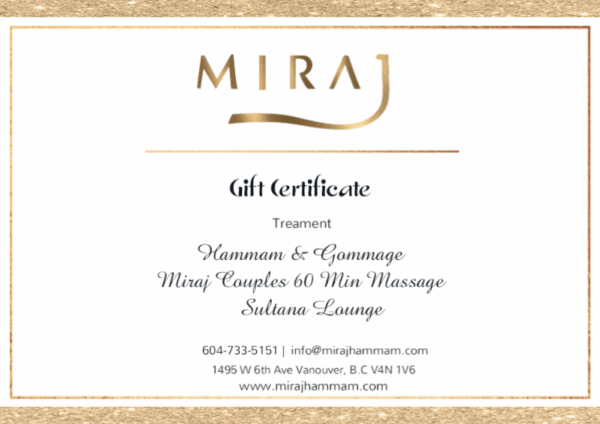 Miraj Couples 60 MIN Package